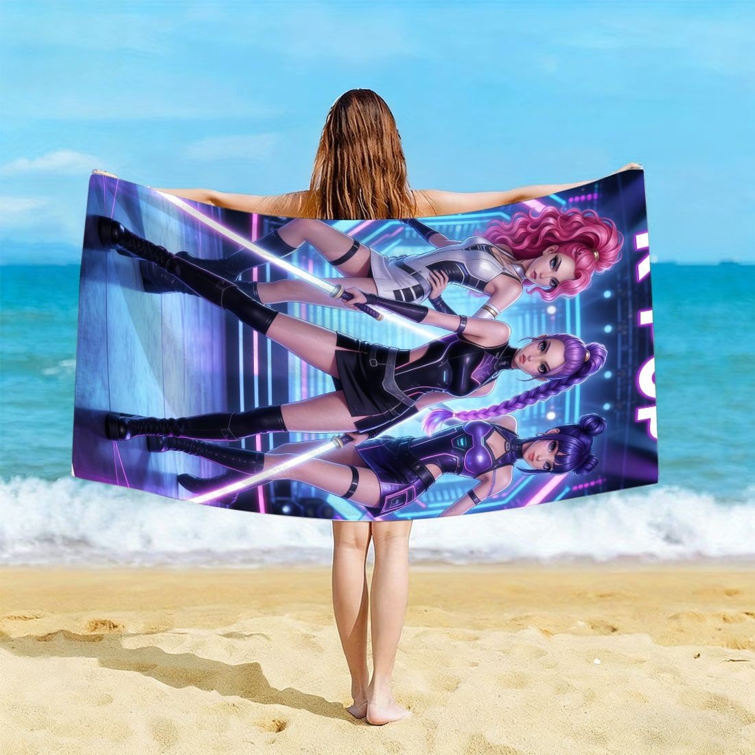 K-Pop Idol Print Large Size Be - огляд і ціна Beach Towel Large