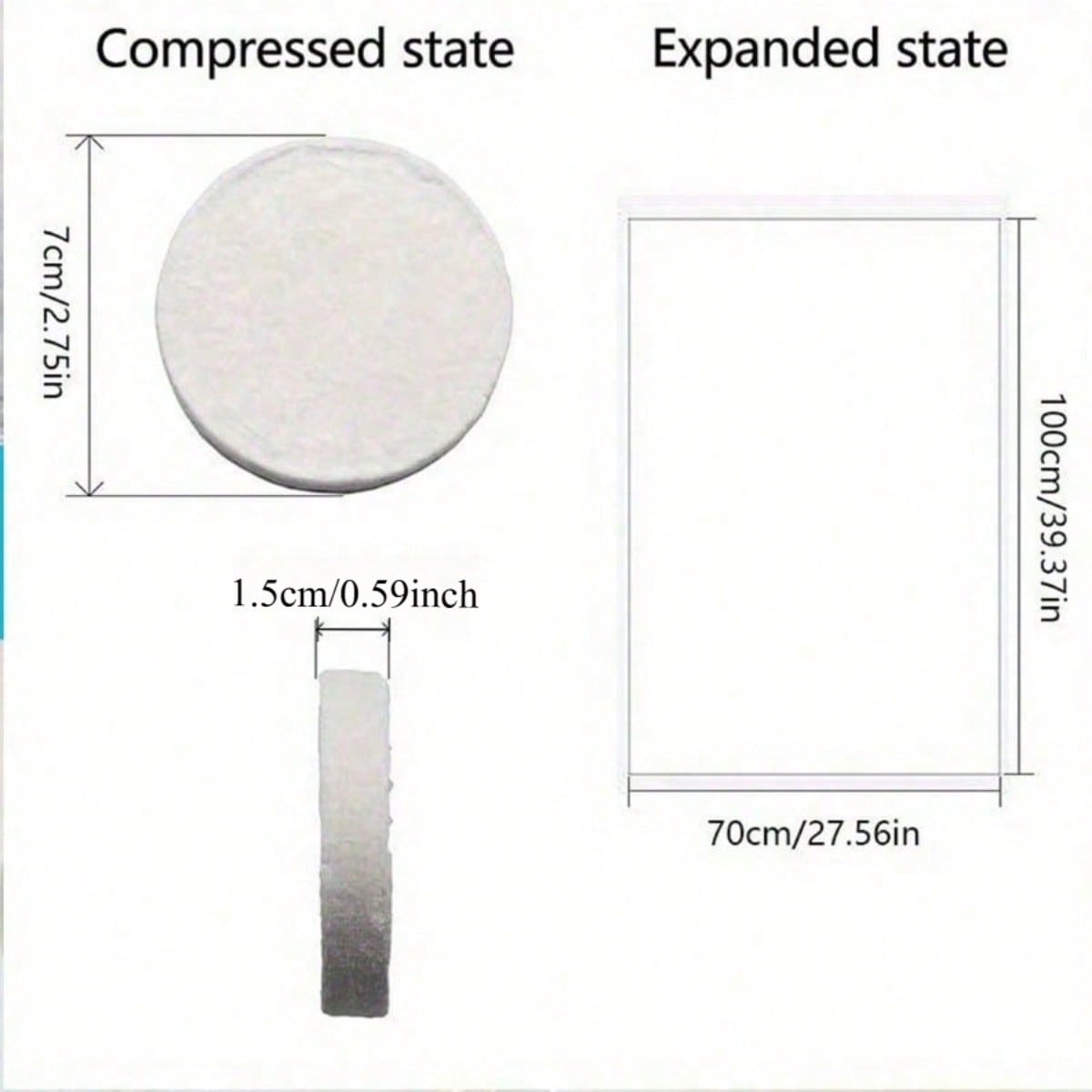 1pc  Large Compressed Towel Di - огляд і ціна Beach Towel Large