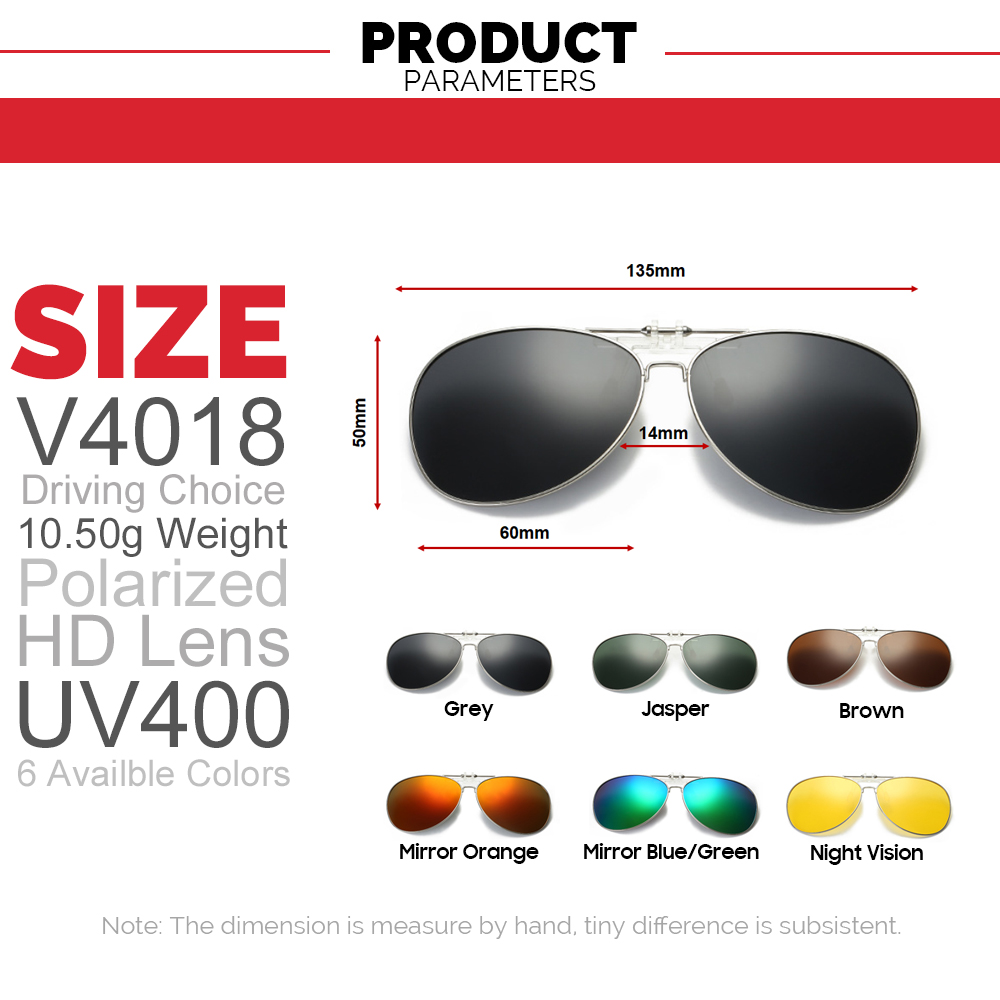 Oversized Pilot Clip on Sungla - огляд і ціна Sunglasses Aviator Polarized