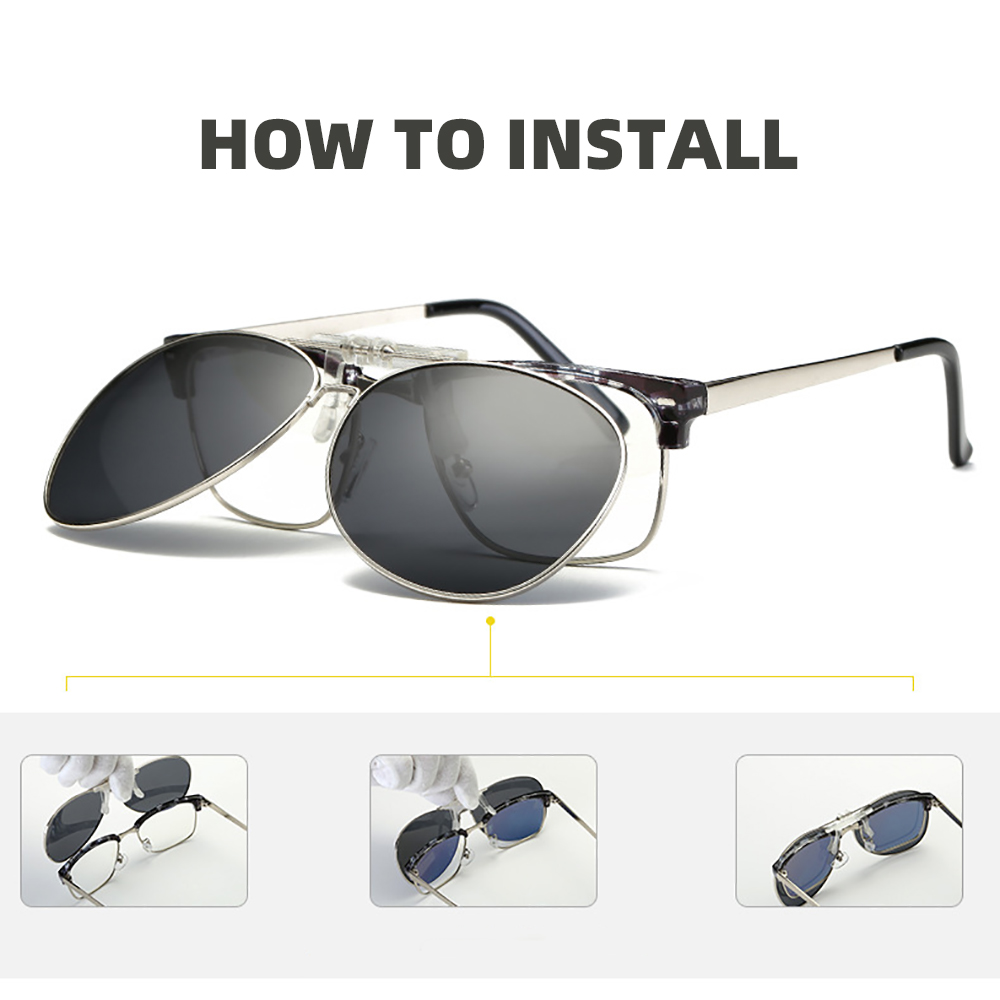 Oversized Pilot Clip on Sungla - огляд і ціна Sunglasses Aviator Polarized